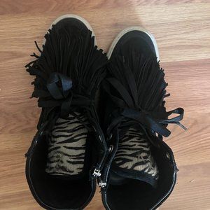 Zadig & Voltare suede sneakers with fringe